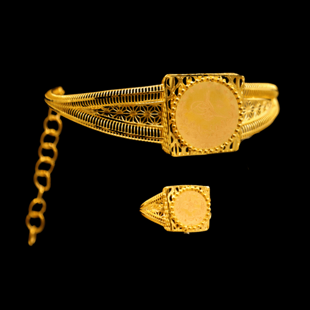 21k Gold Bangle Ring 