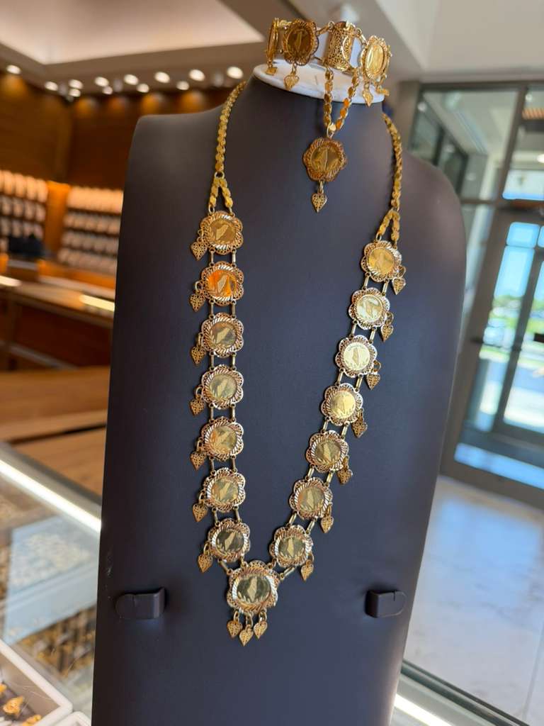 21K Gold Necklace Set   