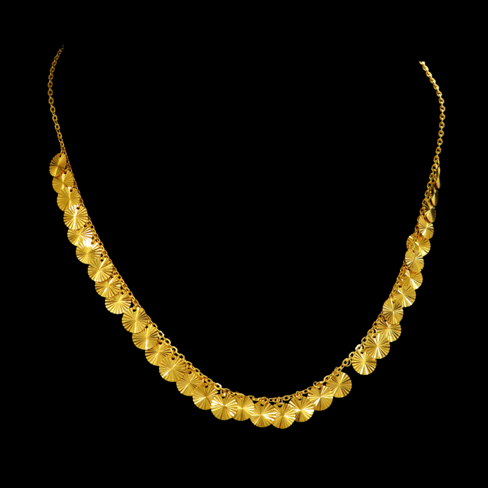21K Short Gold Necklace - SW33368 - Yasini Jewelers