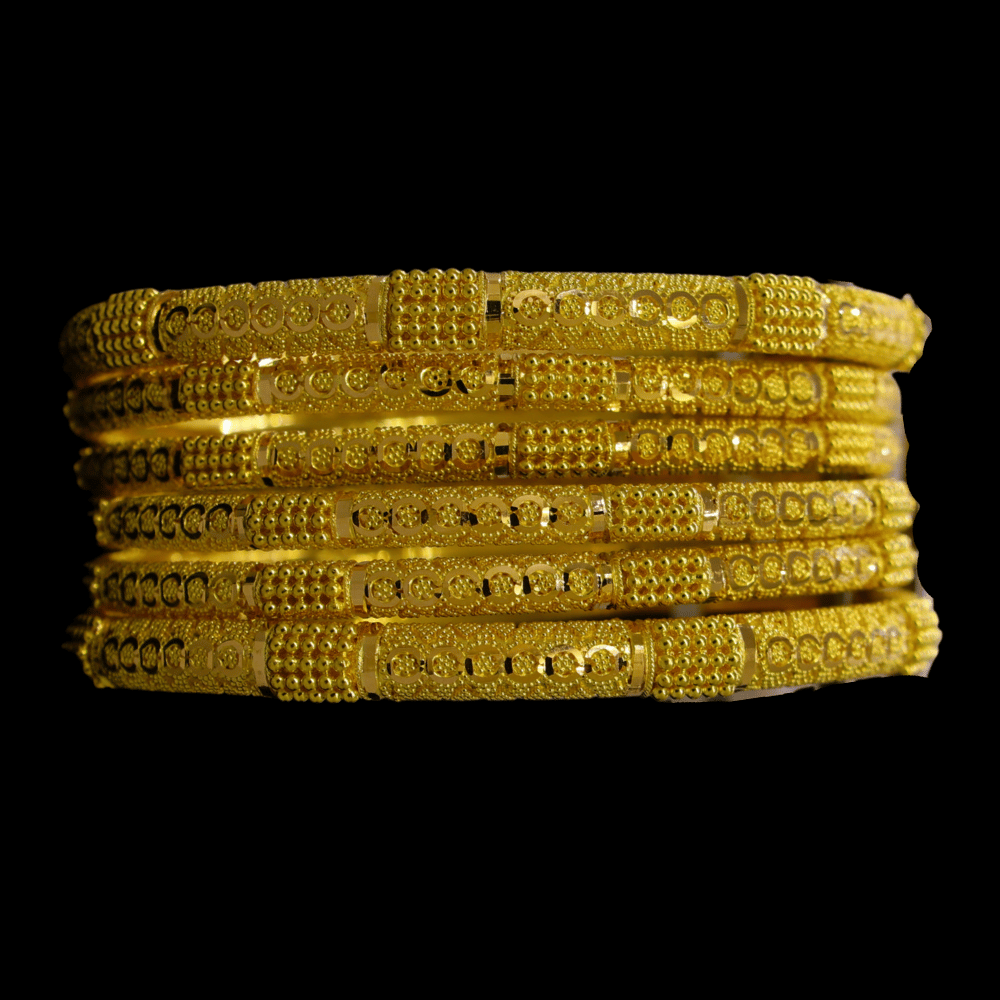 22K Gold Bangle Set (M)  