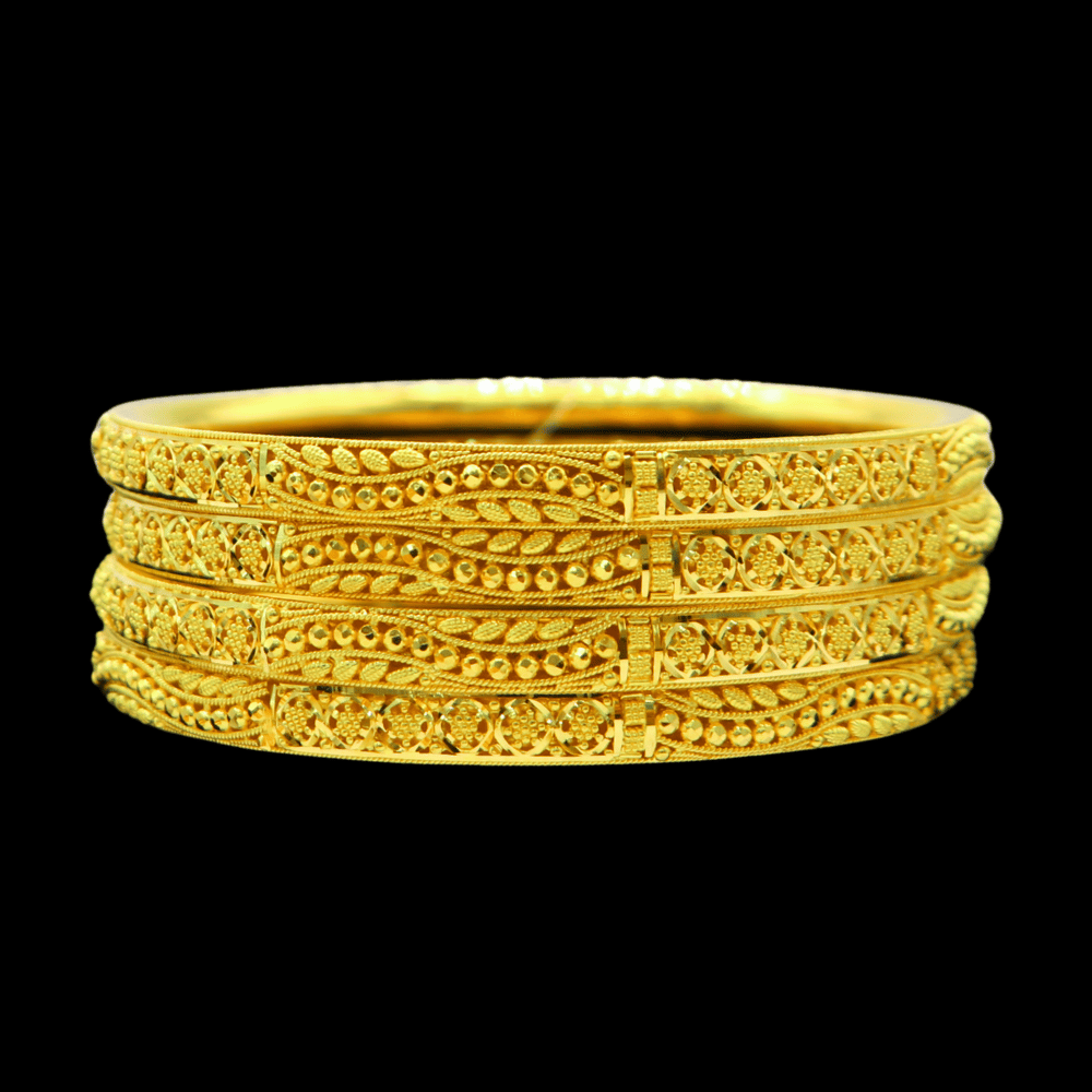 22K Gold Bangle Set, L (21), style SD33294