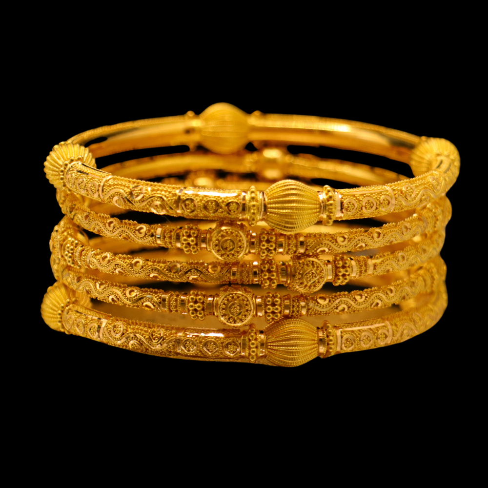 22K Gold Bangle Set (M)