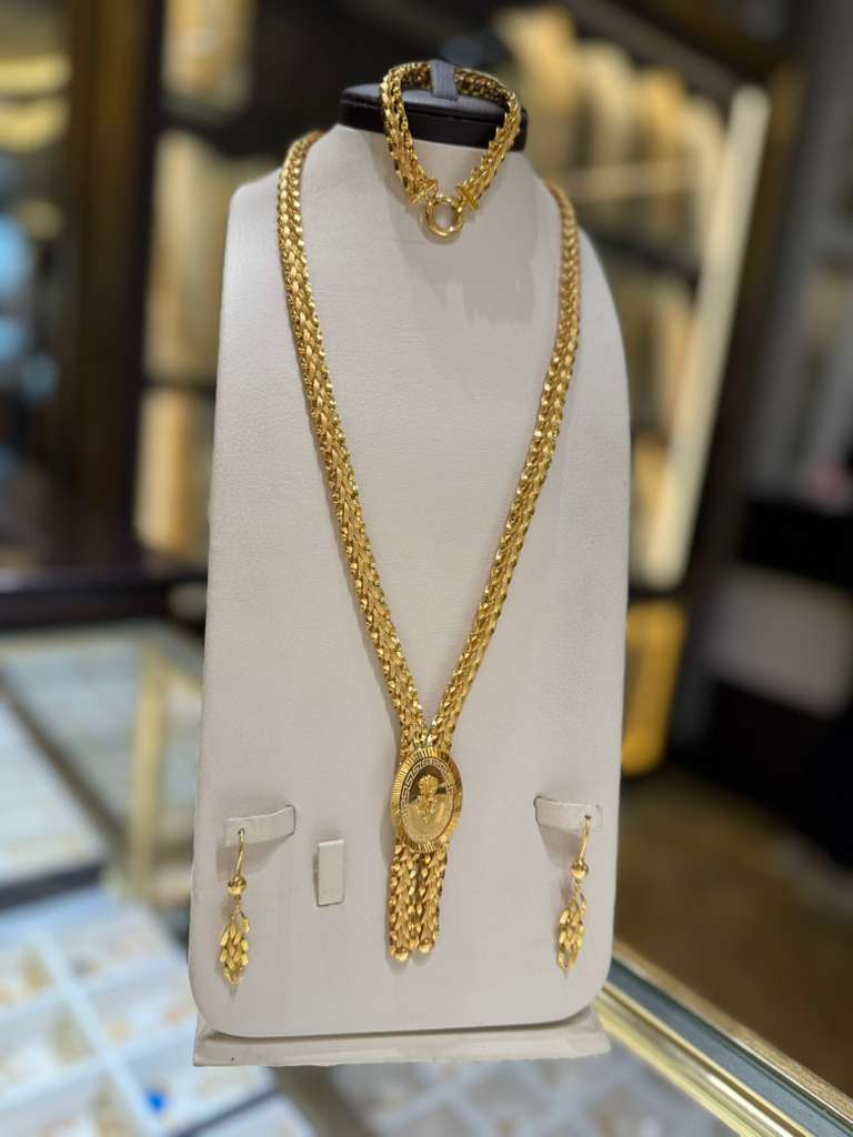 21K Gold Necklace Set  
