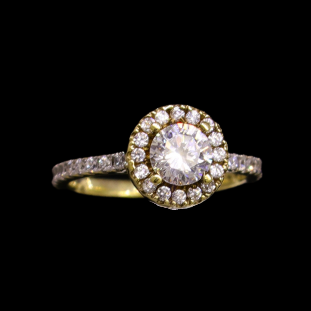12K Gold Bridal Ring     