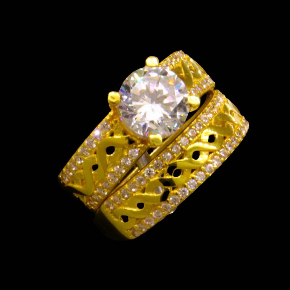 21K Gold Bridal Ring  Set