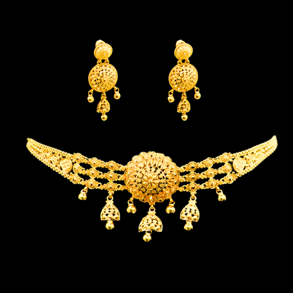 22K Gold Necklace Set   