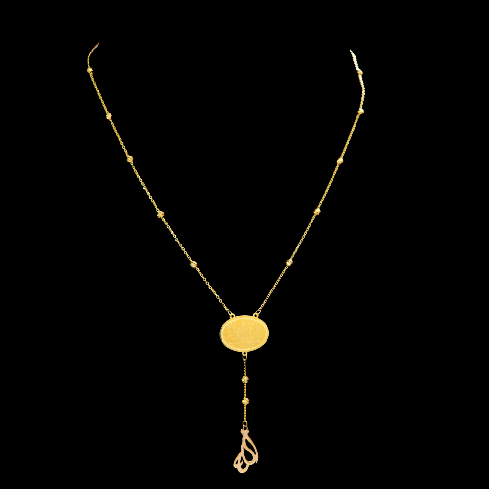 21K Short Gold Necklace - SW33742 - Yasini Jewelers
