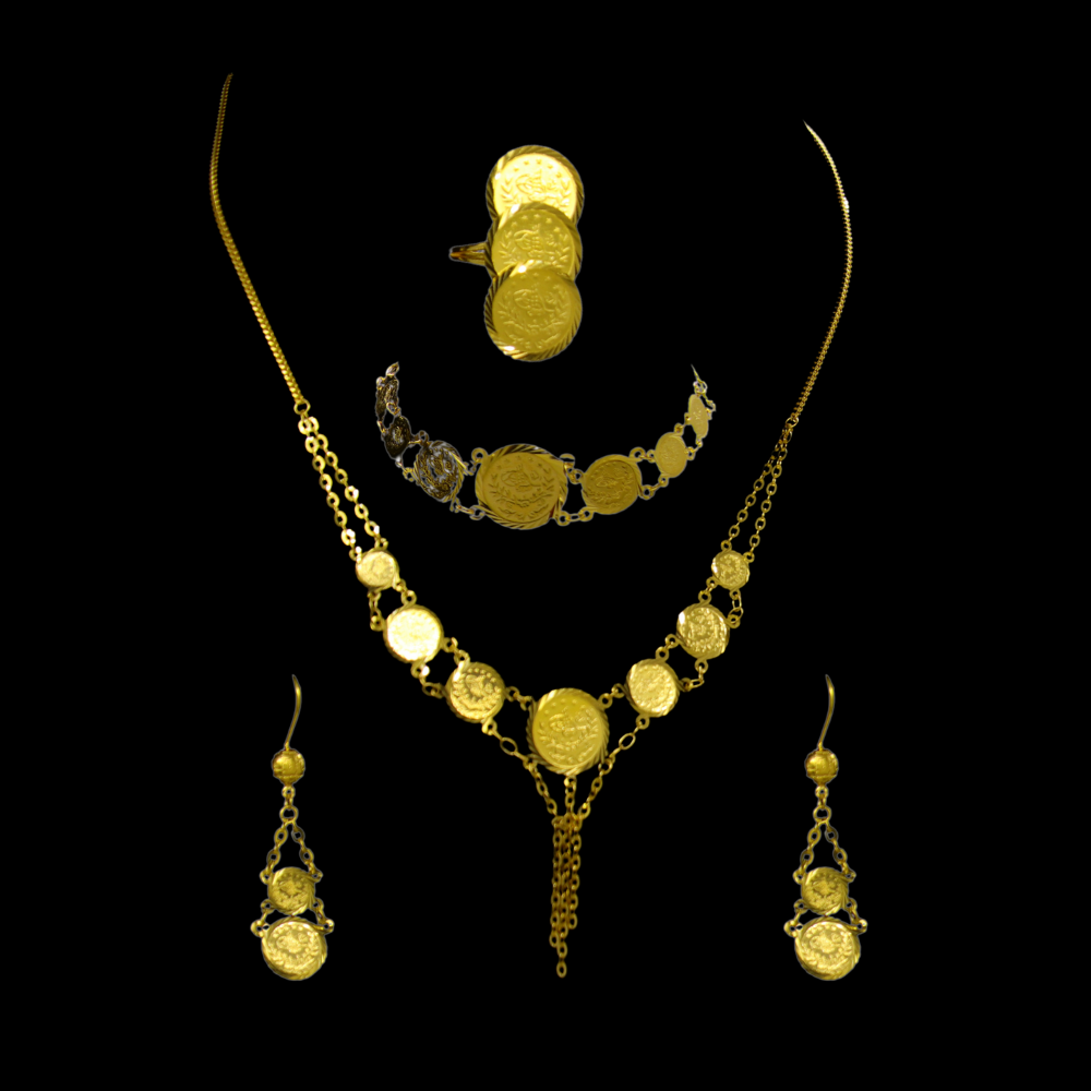 21K Gold Necklace Set 
