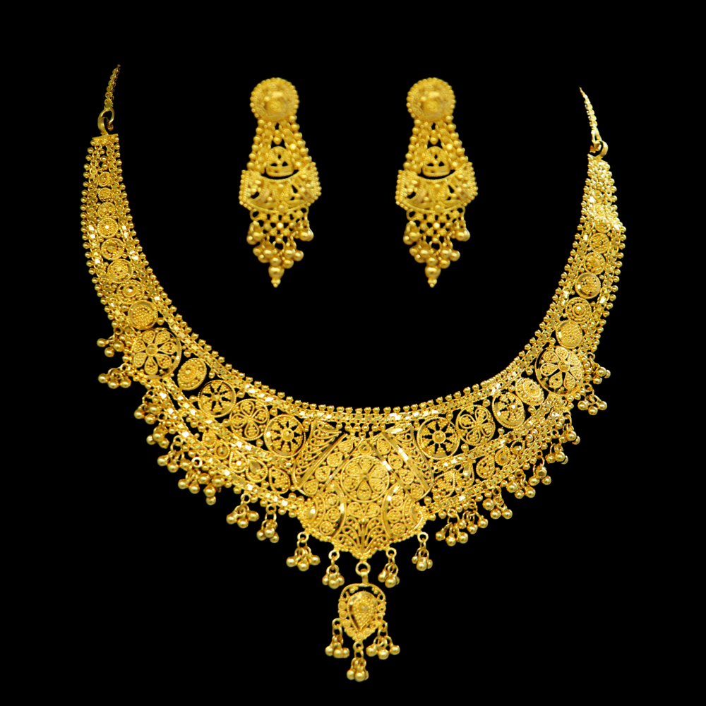 22K Gold Necklace Set   