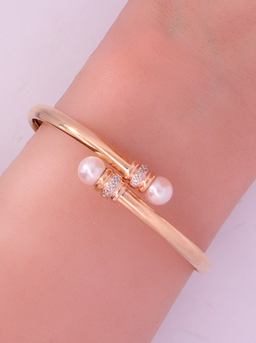 Pearls & Diamond Bangle | SW14358