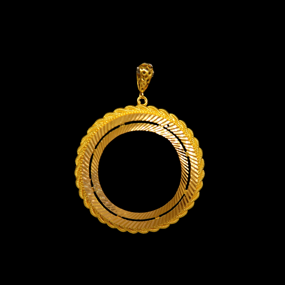 21K Gold Frame Pendant 