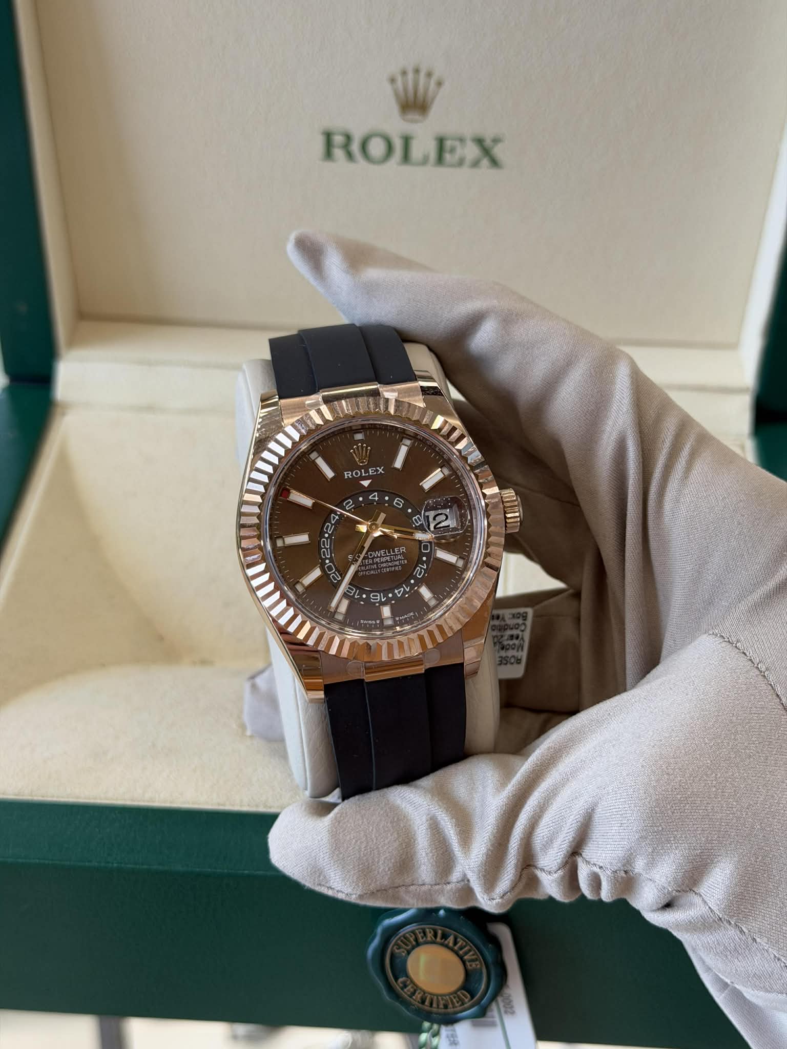 Rose Gold Sky Dweller 