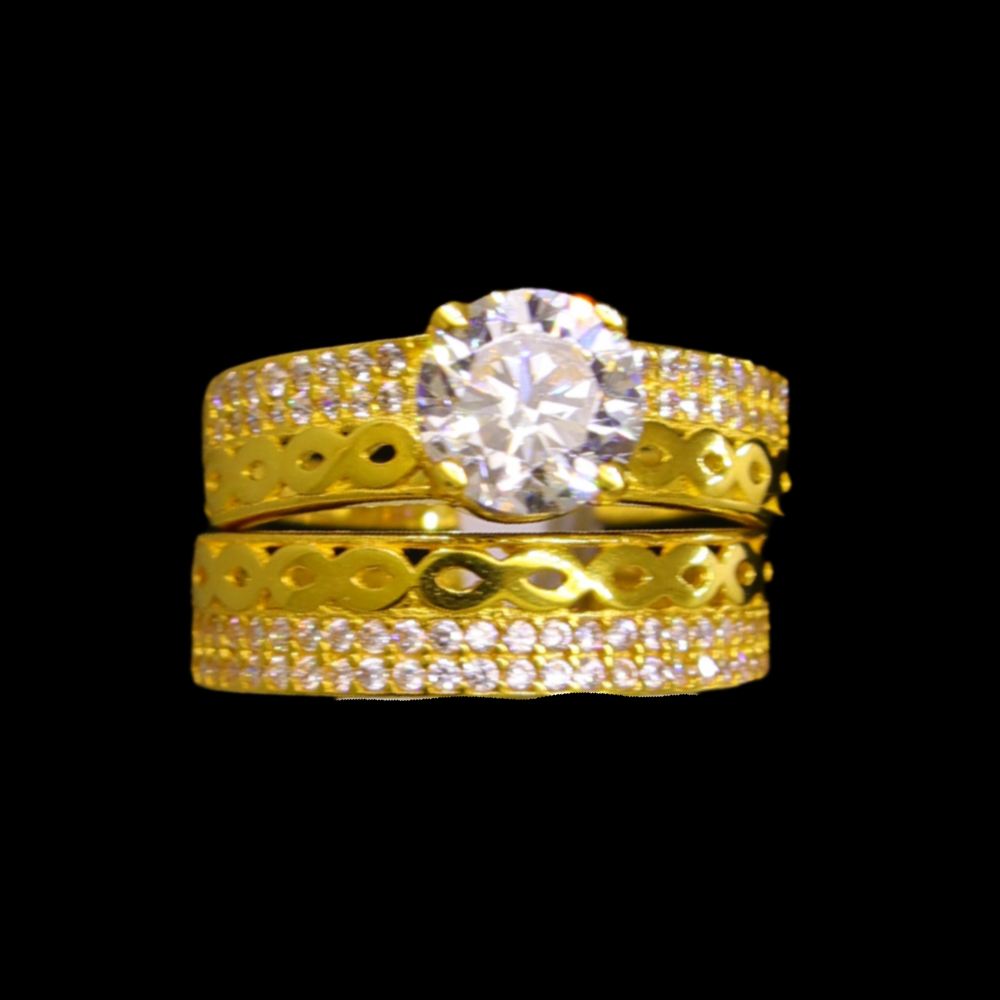 21K Gold Bridal Ring  Set 