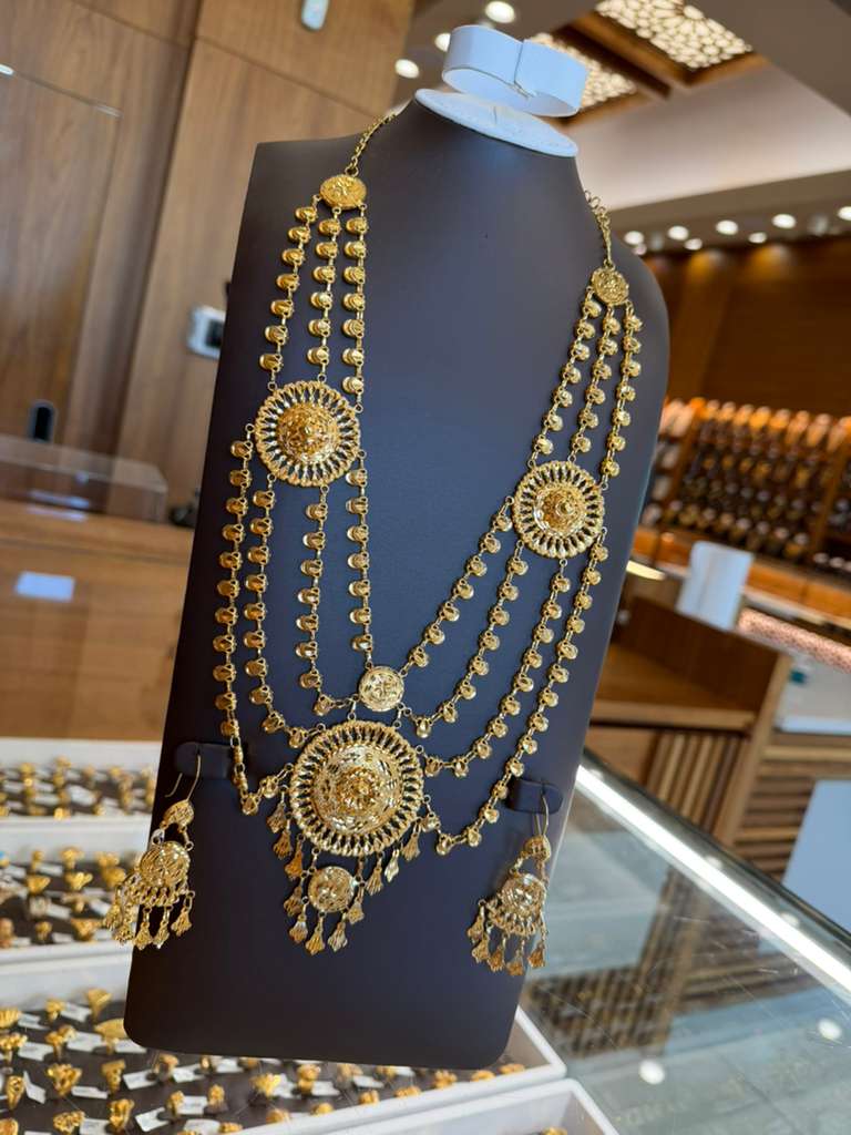 21K Gold Necklace Set  