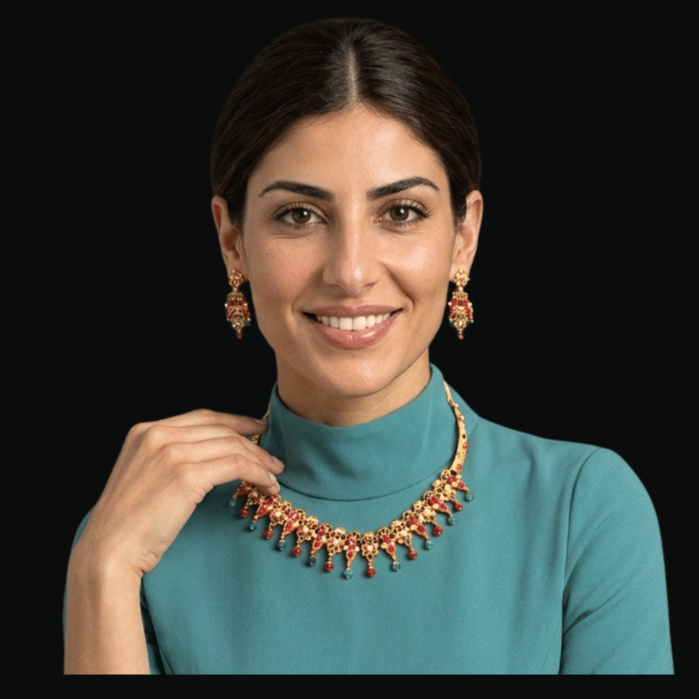 22K Gold Necklace Set 