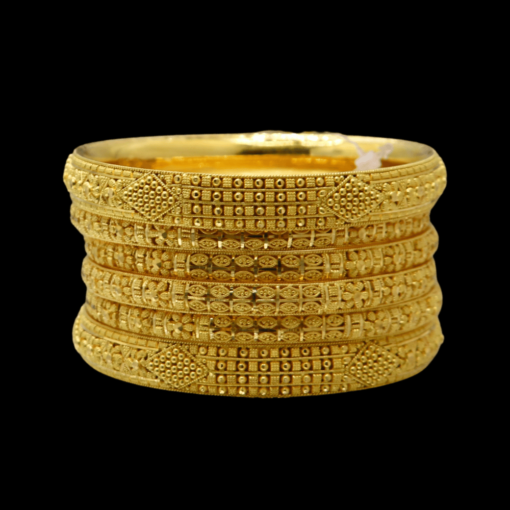 22K Gold Bangle Set (S) 
