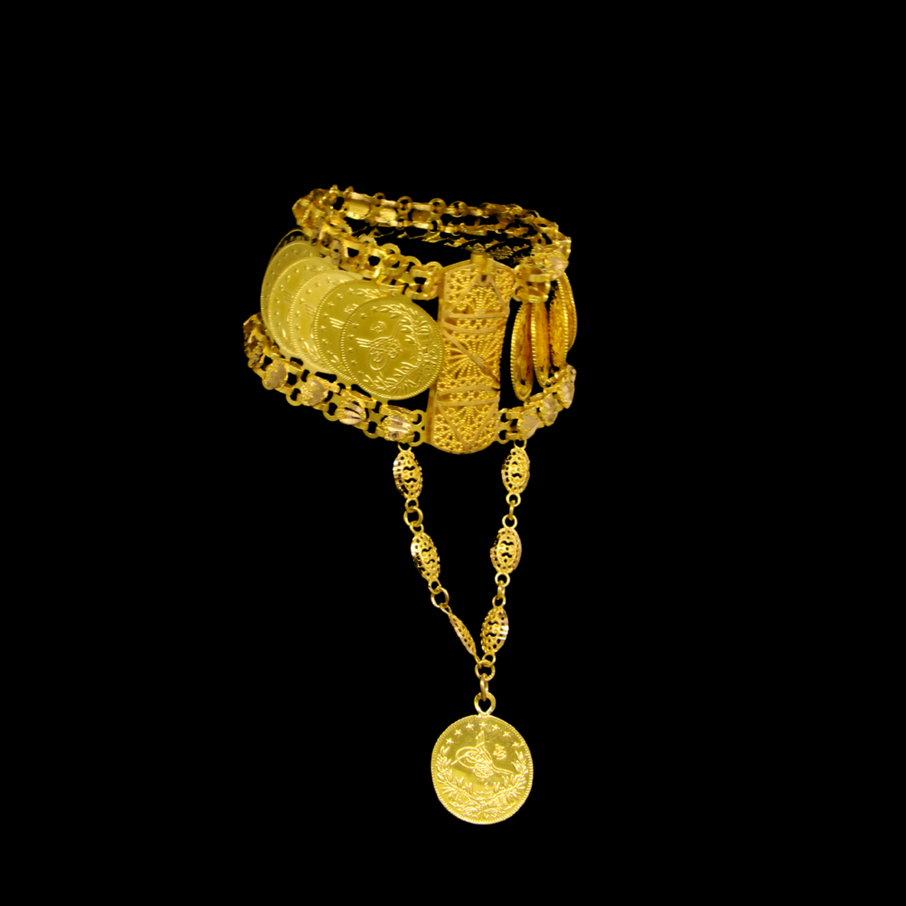 21K Gold Coins Bracelet