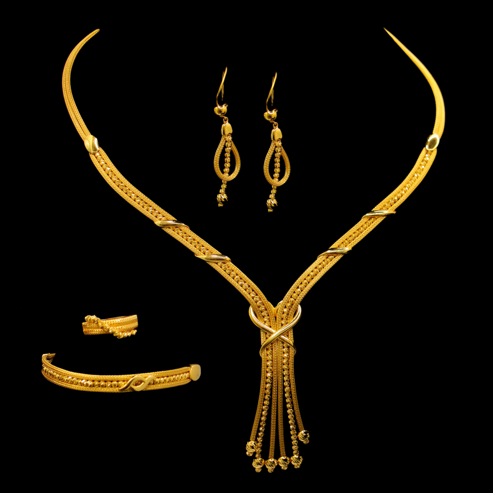 21K Gold Necklace Set 21K Gold Necklace Set