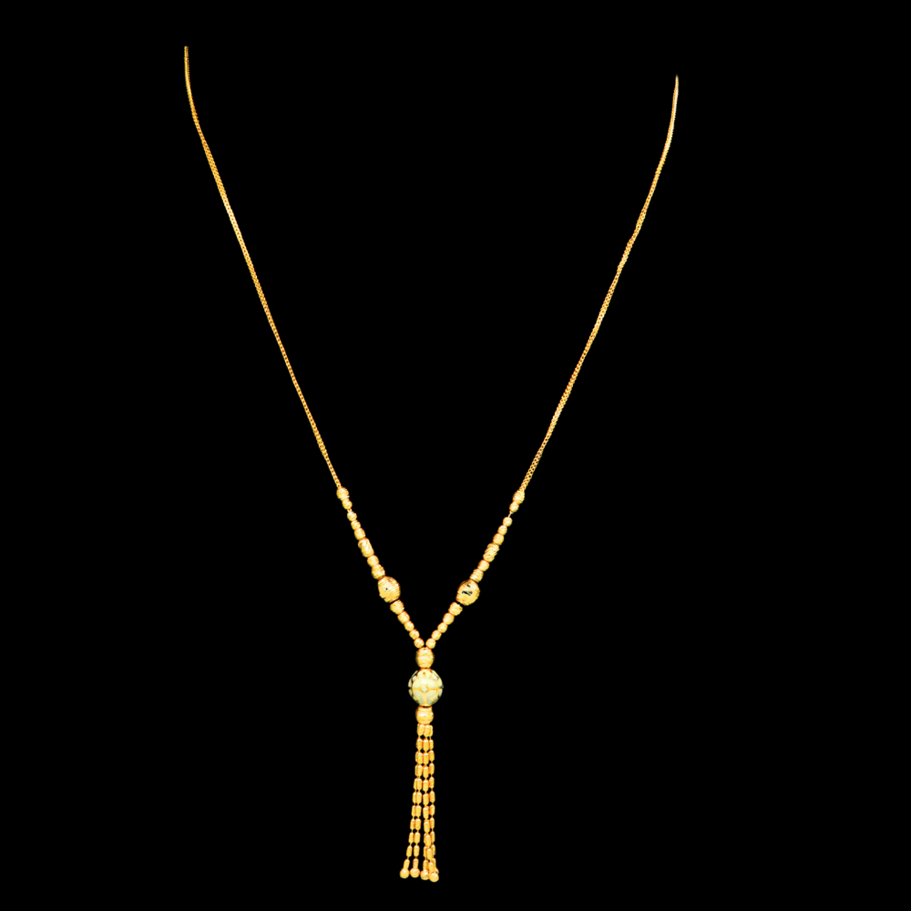 21K Short Gold Necklace - SW33696 - Yasini Jewelers
