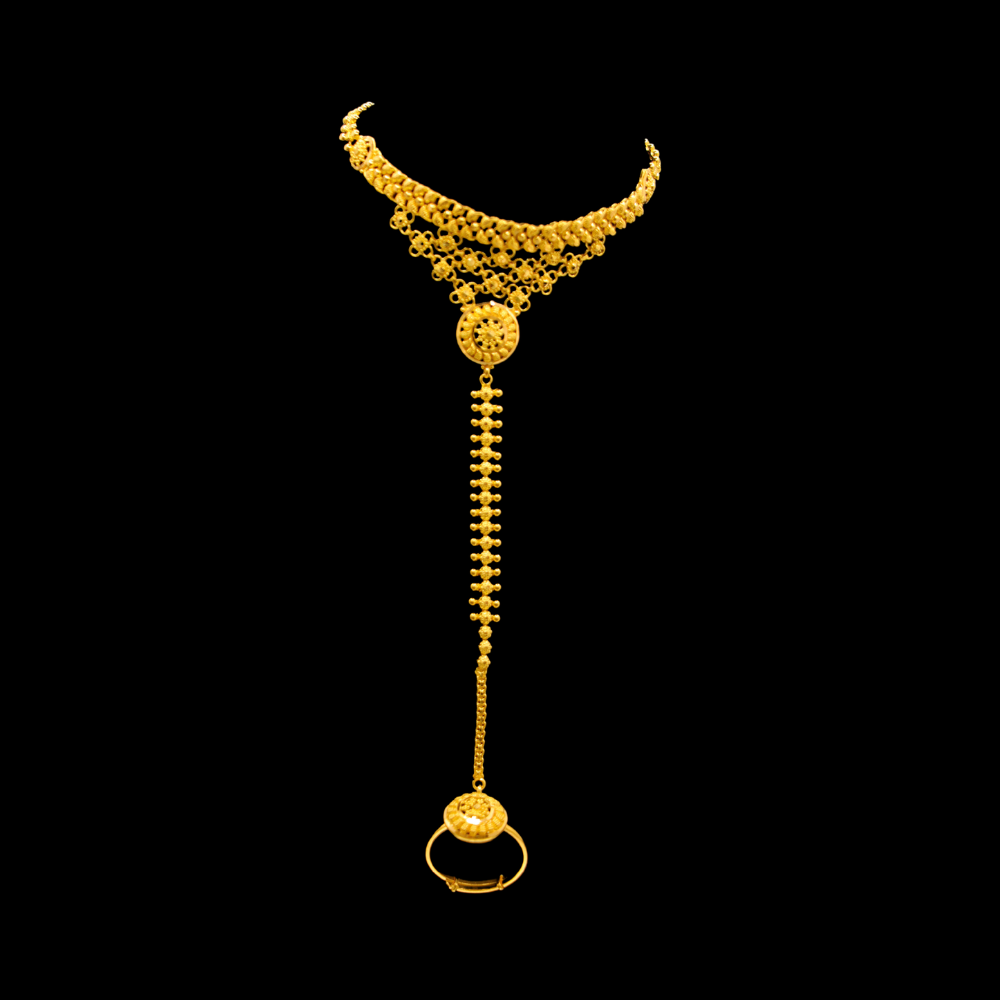 22K Gold Hand Bracelet 