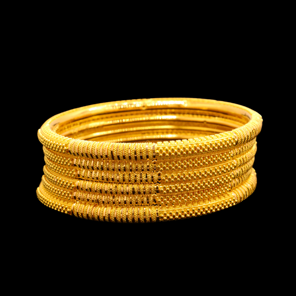 22K Gold Bangle Set (L)