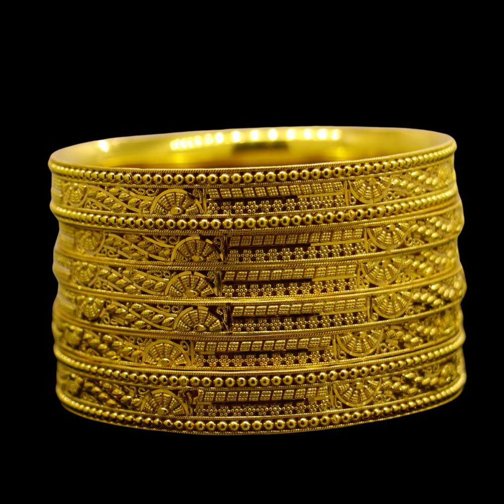 22K Gold Bangle Set (S)
