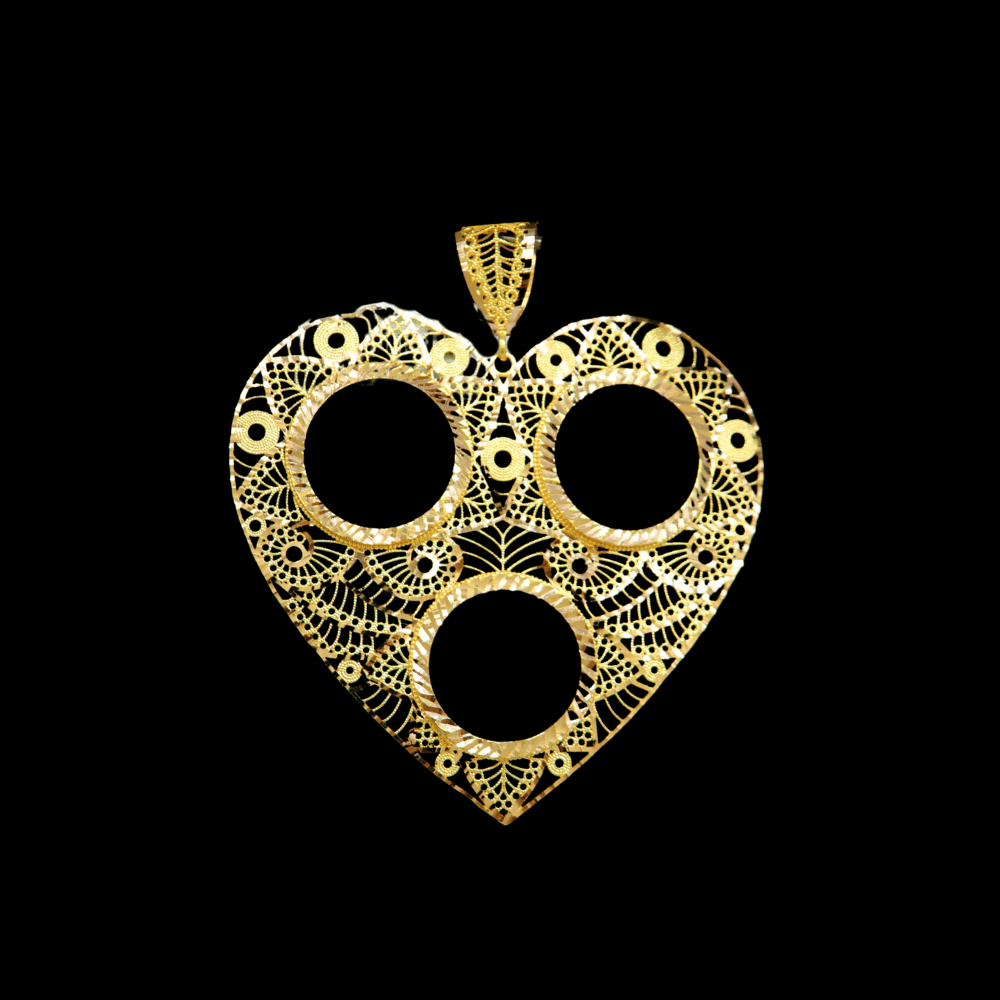 21K Gold Coin Frame Pendant, style SW33322